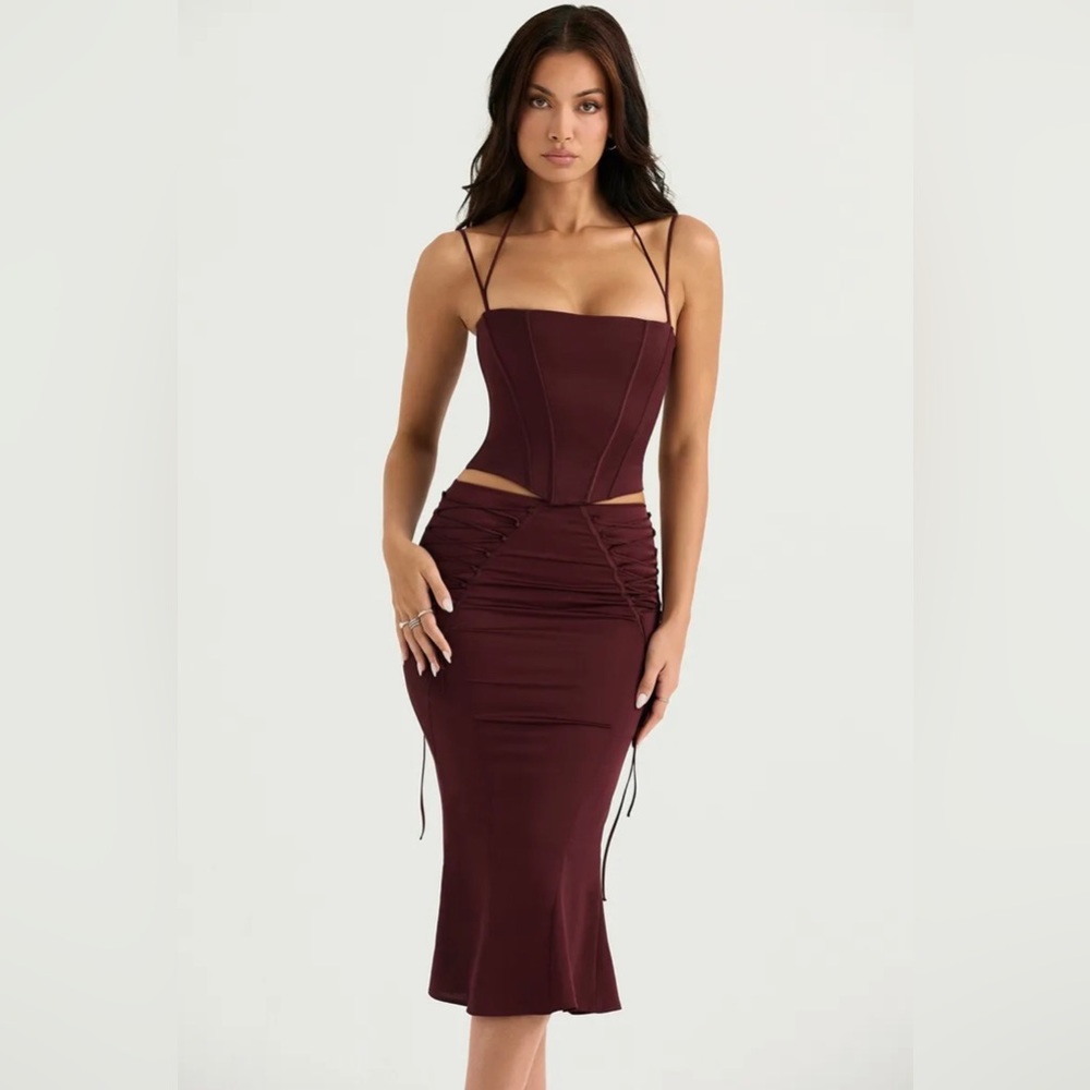 Chantelle Wine Satin Corset